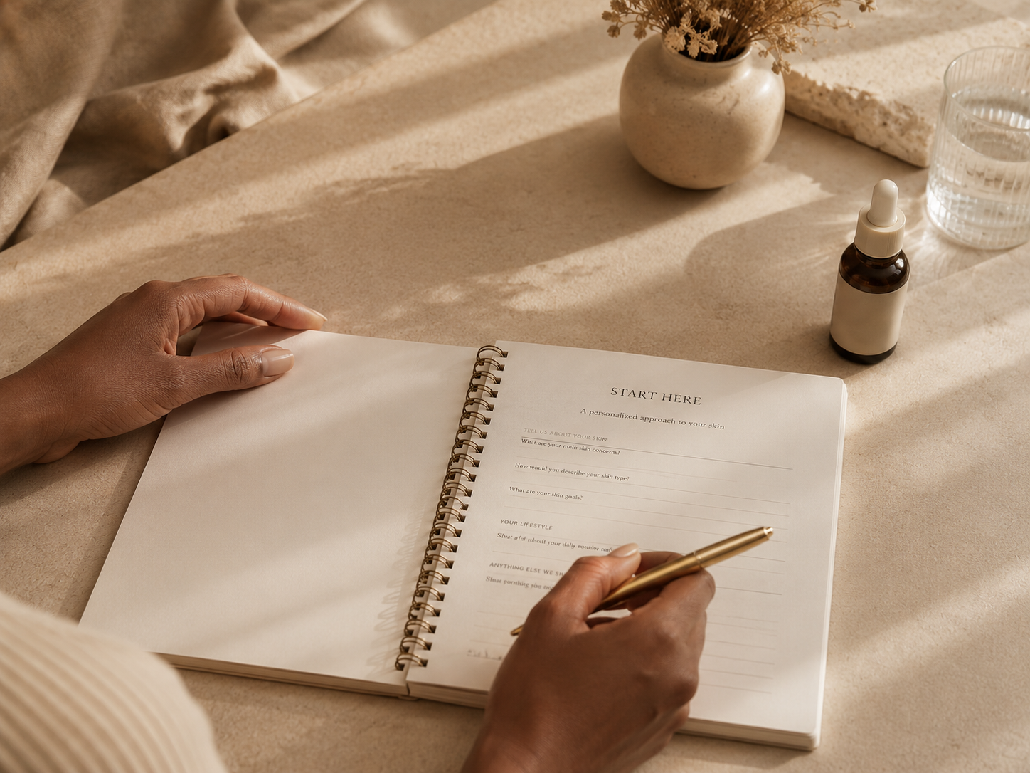 Start Here planning scene for Sensuous Skin Spa